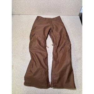 Burton Snow Pants Mens Small 32x31 Brown Insulated Cargo Ski Snowboard Skiing I3